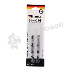 Пилка для электролобзика по металлу Kranz T118G 76 мм 25 зубьев на дюйм 0,9-1,2 мм (2 шт./уп.)