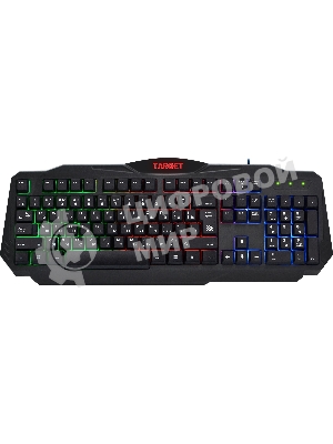 Комплект клавиатура+мышь Defender Target MKP-350 проводной, USB, 3200 DPI, чёрный/красный