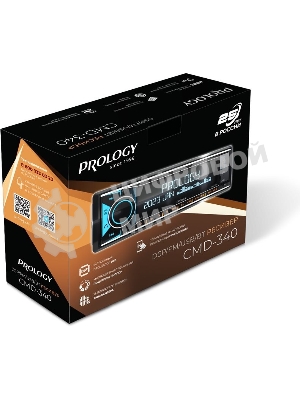 Автомагнитола Prology CMD-340, 1 DIN, Bluetooth, USB Type-A, AUX, пульт ДУ