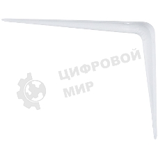 Кронштейн угловой с ребром Сибртех 100 х 125 мм, белый