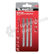 Полотна для электролобзика Matrix по дереву, 3 шт. T101DF, 75 x 4мм, Bimetal