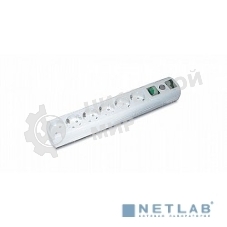 Сетевой фильтр Most RG 2 м, 6 розеток, белый, коробка