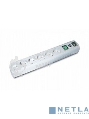 Сетевой фильтр Most RG 2 м, 6 розеток, белый, коробка