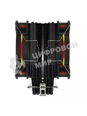 Кулер для процессора Alseye H120D черный, 120 мм, алюминий/медь, 2000 об/мин, 35.5 дБ, 4 pin, 200 Вт, 154 мм