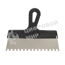 Шпатель фасадный Rexant 250 мм зуб 8х8 нержавеющая сталь, пластмассовая рукоятка