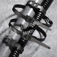 Хомут-стяжкa нейлоновая усиленная с двойным горизонтальным замком Rexant 350x9,0 мм, черная, упаковка 100 шт.