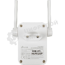 Двухдиапазонный усилитель беспроводного сигнала TP-Link (ретранслятор), 867 Мбит/с на 5 ГГц + 300 Мбит/с на 2,4 ГГц (SOHO RE305) поставляется без кабеля RJ-45