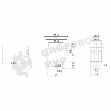 Выключатель клавишный Rexant 12V 35А (4с) ON-OFF с красной LED подсветкой