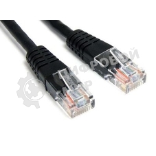 Патч-корд Lanmaster UTP TWT-45-45-0.5-BK вилка RJ-45-вилка RJ-45 кат.5е 0.5м черный ПВХ (уп.:1шт)
