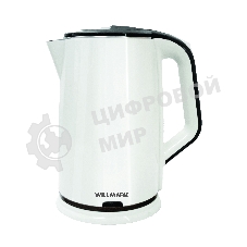 Чайник электрический Willmark WEK-2012PS белый/черный, 2.0 л, 2000 Вт