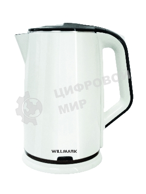 Чайник электрический Willmark WEK-2012PS белый/черный, 2.0 л, 2000 Вт