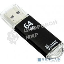 Флешка USB SmartBuy V-Cut black (SB64GbVC-K3), 64Gb, USB 2.0, R/W 25/15, черный