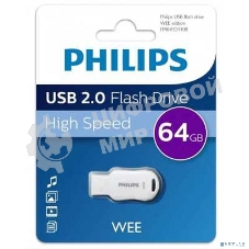 Флешка USB 64Gb PHILIPS WEE 2.0 64Gb, USB 2.0