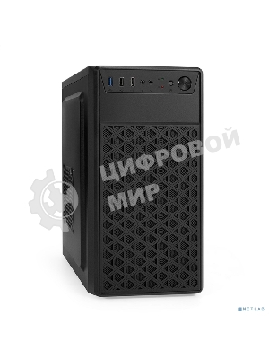 Компьютерный корпус Minitower ExeGate mEVO-7803 (mATX, без БП, 2*USB+1*USB 3.0, HD аудио, черный, 2 вент. 12см с RGb подсветкой)