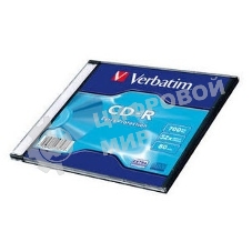Диск CD-R Verbatim 700Mb 52x Slim case (1шт) (43347)