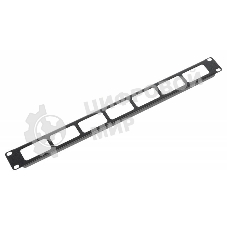 Кабельный органайзер Горизонтальный ЦМО ГКО-О-1-9005 односторонний окна 1U шир.:19