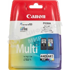 Картридж струйный Canon PG-440/CL-441 5219B005 черный/трехцветный x2уп. для Canon MG2140/MG3140 (180 стр.)