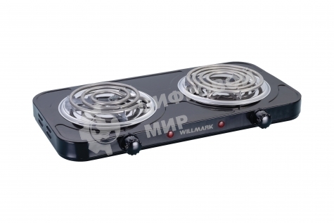Плита настольная электрическая Willmark НS-215Т (2 спир конф.*145 мм/1000Вт.,150*1500Вт, нерж сталь, черный)