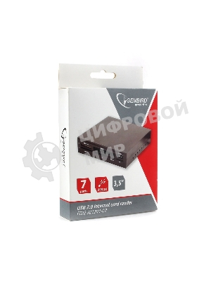 Кард-ридер Gembird FDI2-ALLIN1-02-B/черный/SD/T-Flash/Micro-SD/Micro-SDHC/Micro-SDXC/USB 2.0/метал