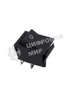 Выключатель клавишный Rexant 250V 15А (4с) ON-OFF черный