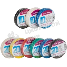 Изолента ПВХ 19 мм (рул.20 м) OIT-B19-20/WH бел. ОНЛАЙТ 71689