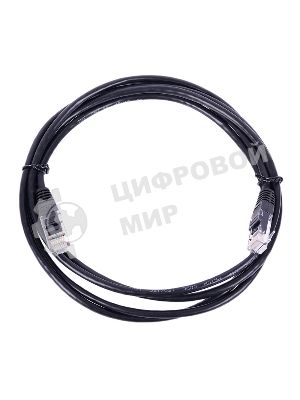 Патч-корд Lanmaster UTP TWT-45-45-0.5-BK вилка RJ-45-вилка RJ-45 кат.5е 0.5м черный ПВХ (уп.:1шт)