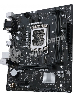 Материнская плата ASUS PRIME H610M-R D4-SI, LGA 1700, Intel H610, 2xDDR4, 4xSATA, 1xM.2 PCIe 3.0 x4, 1xPCIe 4.0 x16, 1xPCIe x1, 1xHDMI, 1xDVI, 1xVGA, 2xUSB-A 2.0, 2xUSB-A 3.2 Gen 1, 1x 1Gb LAN, 3x3.5 мм, 7.1, mATX