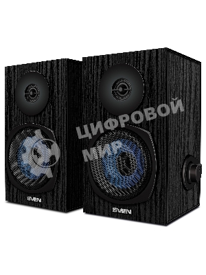 Акустическая система 2.0 SVEN SPS-576 черные (2x4W, Bluetooth, дерево)