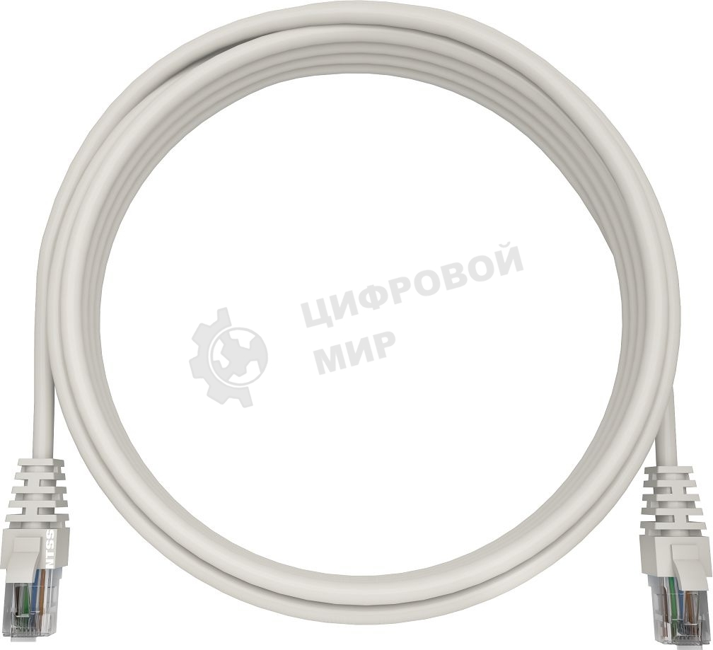 Патч-корд NTSS NTSS-PC-UTP-RJ45-5e-0.5-LSZH-WT NTSS-PC-UTP-RJ45-5E-0.5-LSZH UTP RJ-45 вил.-вилка RJ-45 cat.5e 0.5м белый LSZH (уп.:1шт) 26AWG