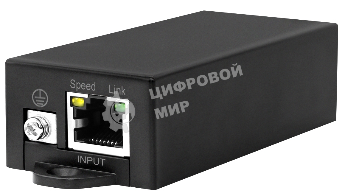 Преобразователь PoE af/at (48V) в Passive PoE (24V). Вход: коннектор RJ45 IEEE 802.3af/at/Passive PoE (37V-57V) или разъем DC 48В(2.1x5.5); Выход: Разъем RJ45 (Passive PoE 24VDC; 4,5(+); 7,8(-). Преобразователь используется для подключения 24V Passive PoE оборудования к стандартным PoE источникам. Размеры (ШхВхГ): 101 x 25 x 41 мм. Рабочая температура: -25...+60°C.