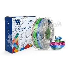 Филамент NVPrint Silk PLA+ Rainbow 06 для 3D печати диаметр 1.75мм длина 330 метров масса 1 кг