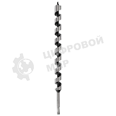 Сверло винтовое по дереву Kranz 28х460 мм, шестигранный хвостовик