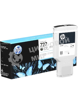 Картридж струйный HP 727 C1Q12A черный матовый, 300мл, для Designjet T920/T1500/T2500