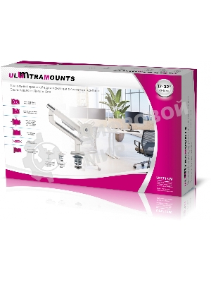 Кронштейн для мониторов Ultramounts UM713W белый 17