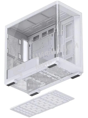 Корпус без блока питания JONSBO D300, Mini-Tower, TG, no fan, 2xUSB-A 3.2 + 1xUSB-C 3.2, mATX, mITX White
