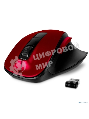 Мышь беспроводная SVEN RX-525SW красная (бесшумн. кл., 5+1кл. 600-1400DPI, Soft-touch, блист.)