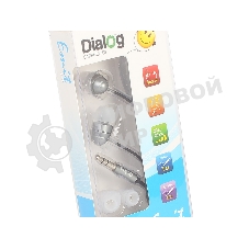 Наушники TWS Dialog EP-F55 серый, внутриканальные, Bluetooth, до 3 ч