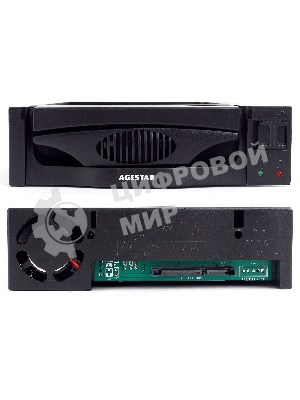 Сменный бокс для HDD AgeStar SR3P-SW-2F SATA пластик черный 3.5