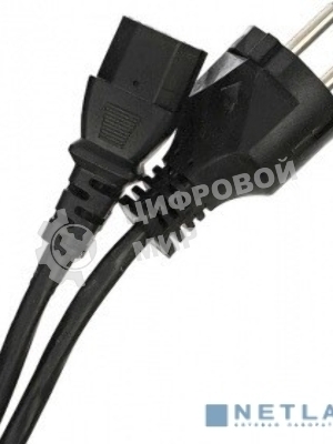 Кабель компьютер-розетка 220V EURO VDE 3G*1.0мм2 медь TELECOM TE021-CU 1,8м
