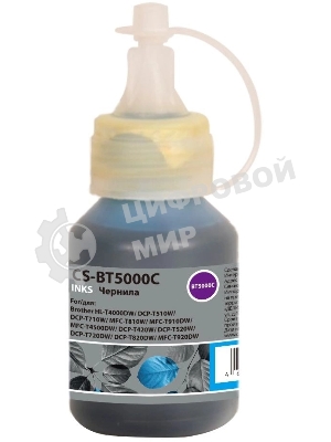 Чернила Cactus CS-BT5000C голубой 48 мл для Brother HL-T4000DW, DCP-T510W, DCP-T710W, MFC-T810W, MFC-T910DW, MFC-T4500DW, DCP-T420W, DCP-T520W, DCP-T720DW, DCP-T820DW, MFC-T920DW