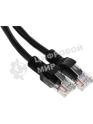 Патч-корд Premier PP12-1M/BK 1000Гбит/с UTP 4 пары cat.5E CCA molded 1м черный RJ-45 (m)-RJ-45 (m)