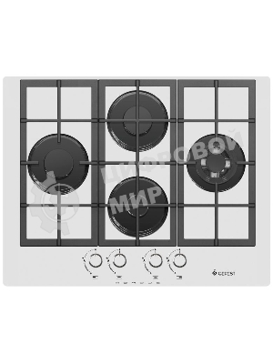 Газовая варочная панель Gefest ПВГ 2231-01 Р12, 4 конфорки, закаленное стекло, белый
