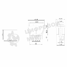 Выключатель (стеклоподъемника) Rexant клавишный 12V 20А (5с) (ON)-OFF-(ON) черный с подсветкой