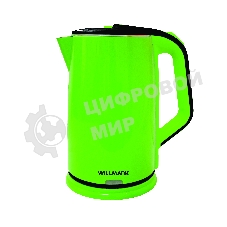 Чайник электрический Willmark WEK-2012PS зеленый/черный, 2.0 л, 2000 Вт