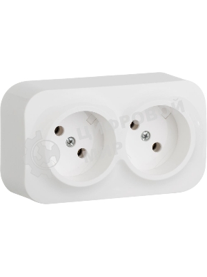 Блок розеток Quteo с предварительным подключением 2x2К без шторок, 16A, 250 В, IP20, белый