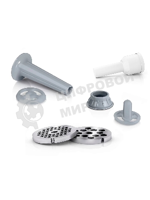 Мясорубка электрическая Bosch MFW2520W белый, 1500 Вт, 1.7 кг/мин, насадки - 4