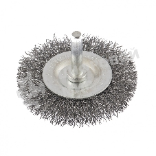 Щетка для дрели Сибртех 60 мм, плоская со шпилькой, витая проволока 0,3мм