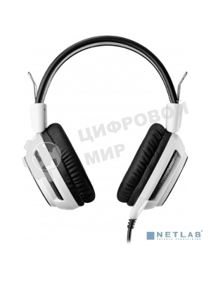 Проводные наушники Oklick HS-G300 белый/черный, полноразмерные, Jack 3.5 мм