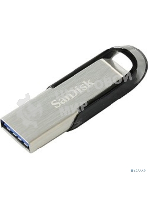 Флешка USB Sandisk CZ73 Cruzer Ultra Flair (SDCZ73-032G-G46), 32Gb, USB 3.0, R/W 150/45, серебристый/черный