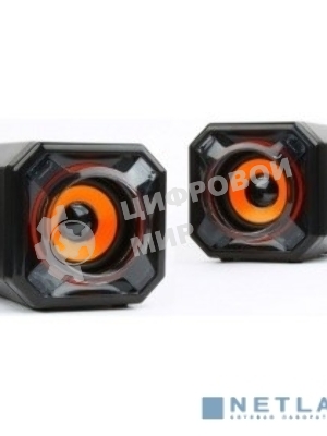 Акустическая система 2.0 Gembird SPK-405, пассив. излучатели, черный, 5 Вт, рег. громкости USB-питание